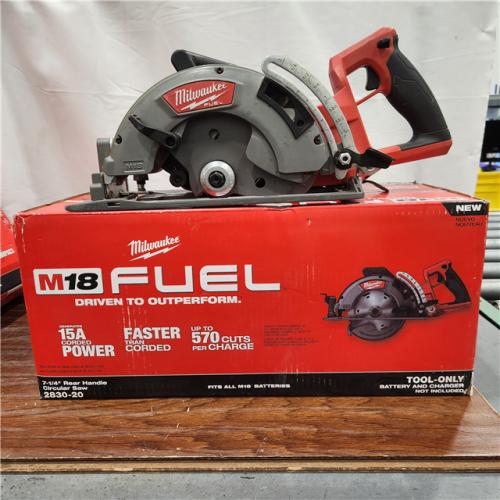 AS-IS Milwaukee 2830-20 Rear Handle Circular Saw M18 FUEL 7-1/4  Cordless Brushless Tool Only