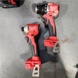 HOUSTON LOCATION - AS-IS M18 18V Lithium-Ion Brushless Cordless Compact Drill/Impact Combo Kit (2-Tool) W/(2) 2.0 Ah Batteries, Charger & Bag