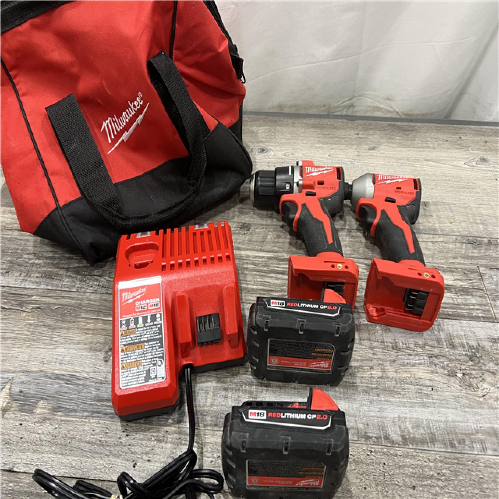 AS-IS Milwaukee M18 Compact Brushless 2-Tool Combo Kit