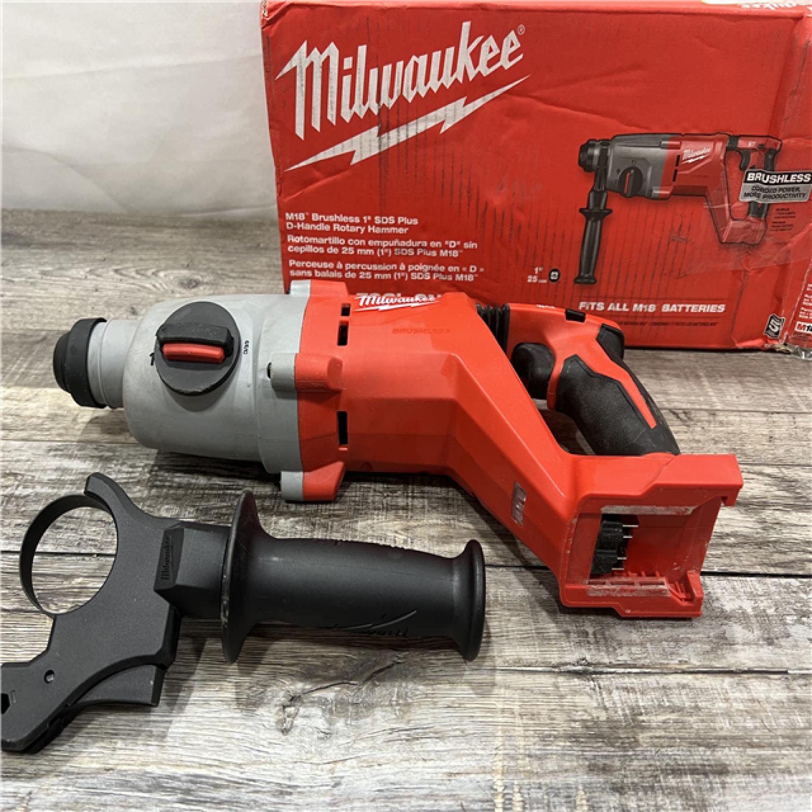 AS-IS MILWAUKEE M18 18V Lithium-Ion Brushless Cordless 1 in. SDS-Plus D-Handle Rotary Hammer (Tool-Only)