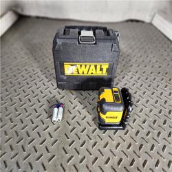 HOUSTON LOCATION - AS-IS (APPEARS LIKE NEW) DEWALT 55 ft. Green Self-Leveling Cross Line Laser Level with (2) AA Batteries & Case