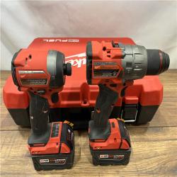 AS IS Milwaukee M18 FUEL 18V Lithium-Ion Brushless Cordless Hammer Drill and Impact Driver Combo Kit (2-Tool) with 2 Batteries