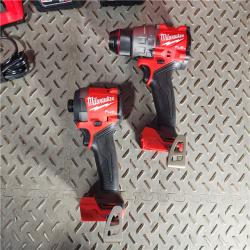 HOUSTON LOCATION - AS-IS (APPEARS LIKE NEW) Milwaukee M18 FUEL 18V Lithium-Ion Brushless Cordless Hammer Drill and Impact Driver Combo Kit (2-Tool) with 2 Batteries