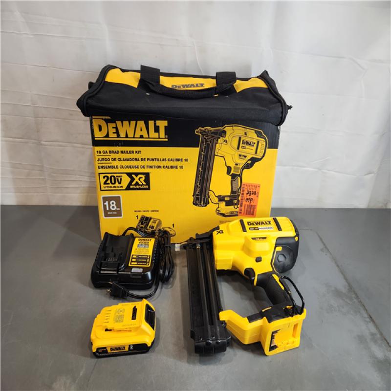 AS IS DeWalt 20V MAX XR 18 Ga. Brushless Cordless Brad Nailer Kit