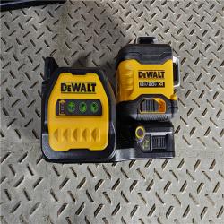 HOUSTON LOCATION - AS-IS (APPEARS LIKE NEW) DEWALT 20V MAX XR Lithium-Ion Cordless 3 X 360 Green Beam Line Laser (Tool Only)