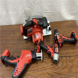 AS-IS M18 18V Lithium-Ion Cordless Combo Kit (5-Tool) with (1) 3.0Ah and (1) 1.5Ah Battery, (1) Charger, (1) Tool Bag