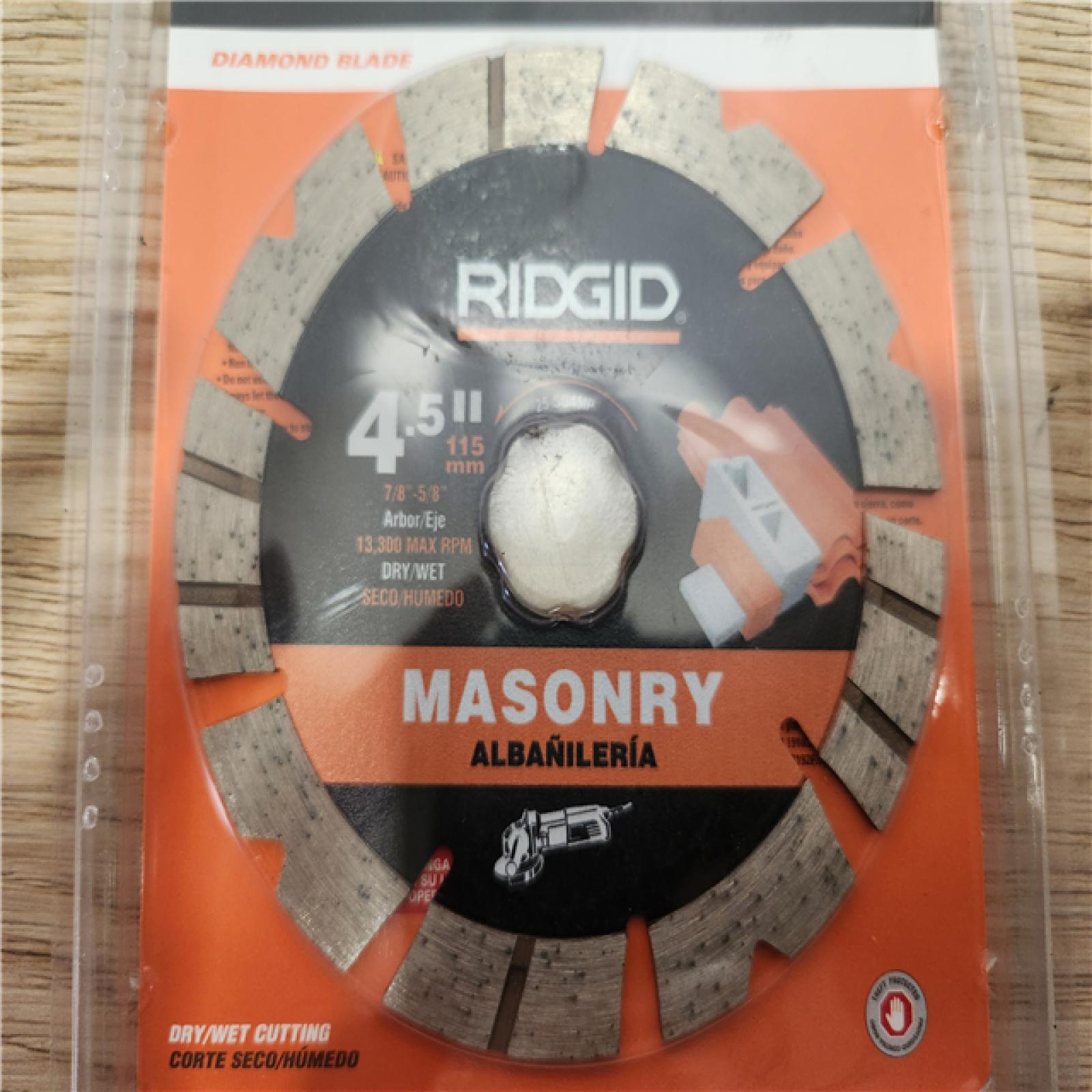 Phoenix Location NEW Sealed RIDGID 4-1/2 in. Masonry Cutting Segmented Rim Diamond Blade(5 Packs)