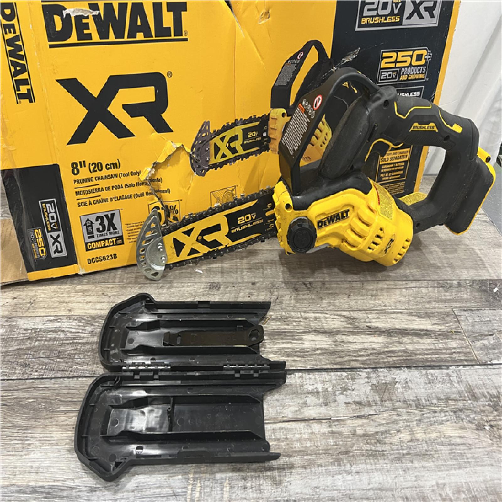 AS-IS DEWALT 20V MAX 8 in. Brushless Cordless Battery Powered Pruning Chainsaw (Tool Only)