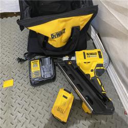 Houston location AS-IS DEWALT  20V Li-Ion Cordless Brushless 2-Speed 30Â° Paper Collated Framing Nailer Kit DCN692M1