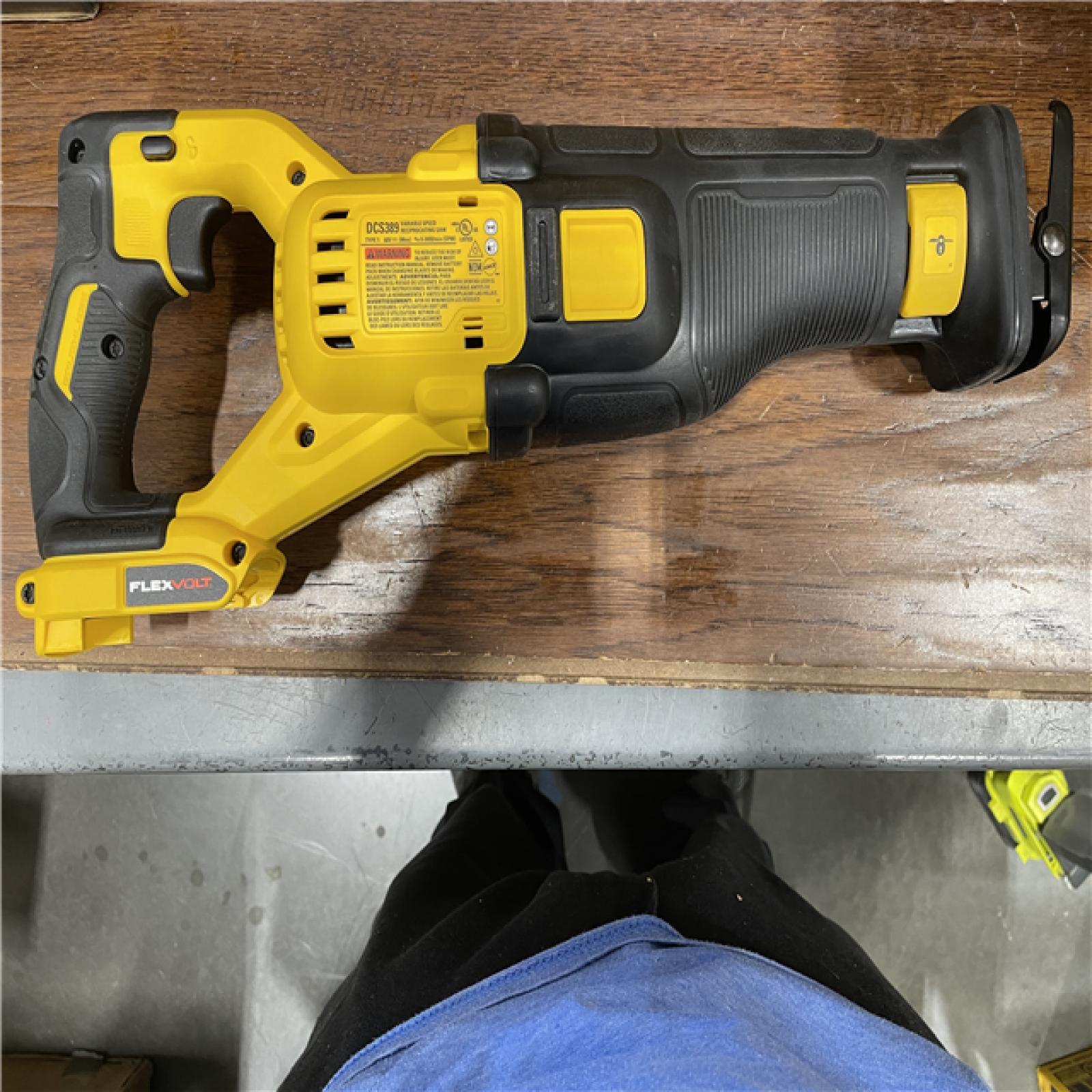 as is DeWalt DCS389B FLEXVOLT 60V MAX Cordless Brushless Reciprocating Saw (Tool-Only)