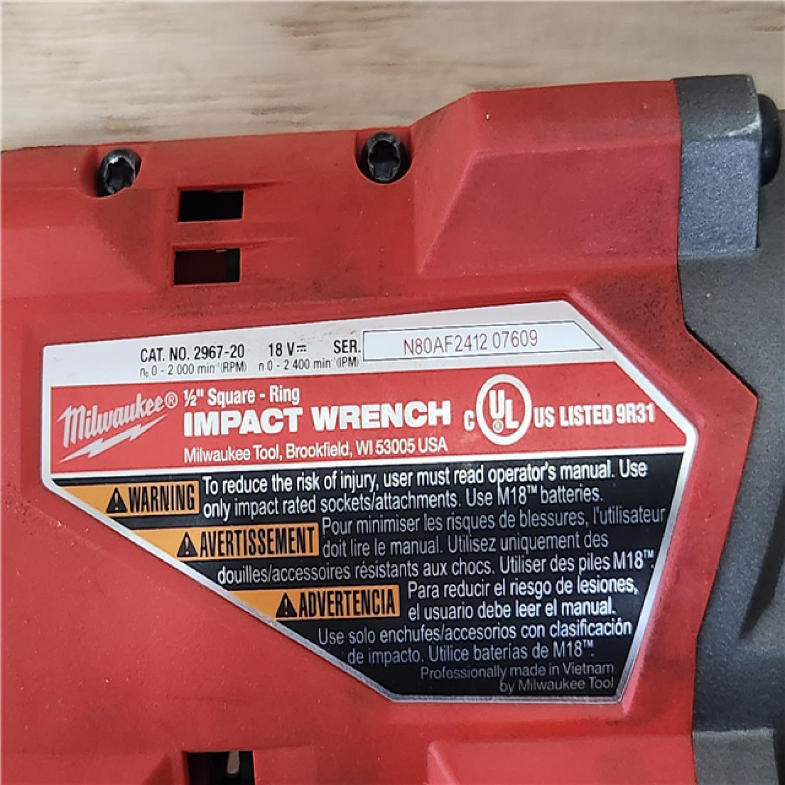 Phoenix Location Appears NEW Milwaukee M18 FUEL 18V Lithium-Ion Brushless Cordless 1/2 in. Impact Wrench with Friction Ring (Tool-Only) 2967-20