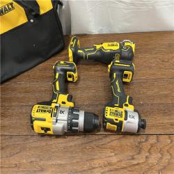 AS-IS20-Volt Lithium-Ion Cordless 3-Tool Combo Kit with FLEXVOLT 9 Ah and 20V 6 Ah Batteries and Charger