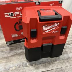 AS-IS Milwaukee M12 FUEL 12-Volt Lithium-Ion Brushless Cordless 1.6 Gal. Wet/Dry Vacuum (Tool-Only)