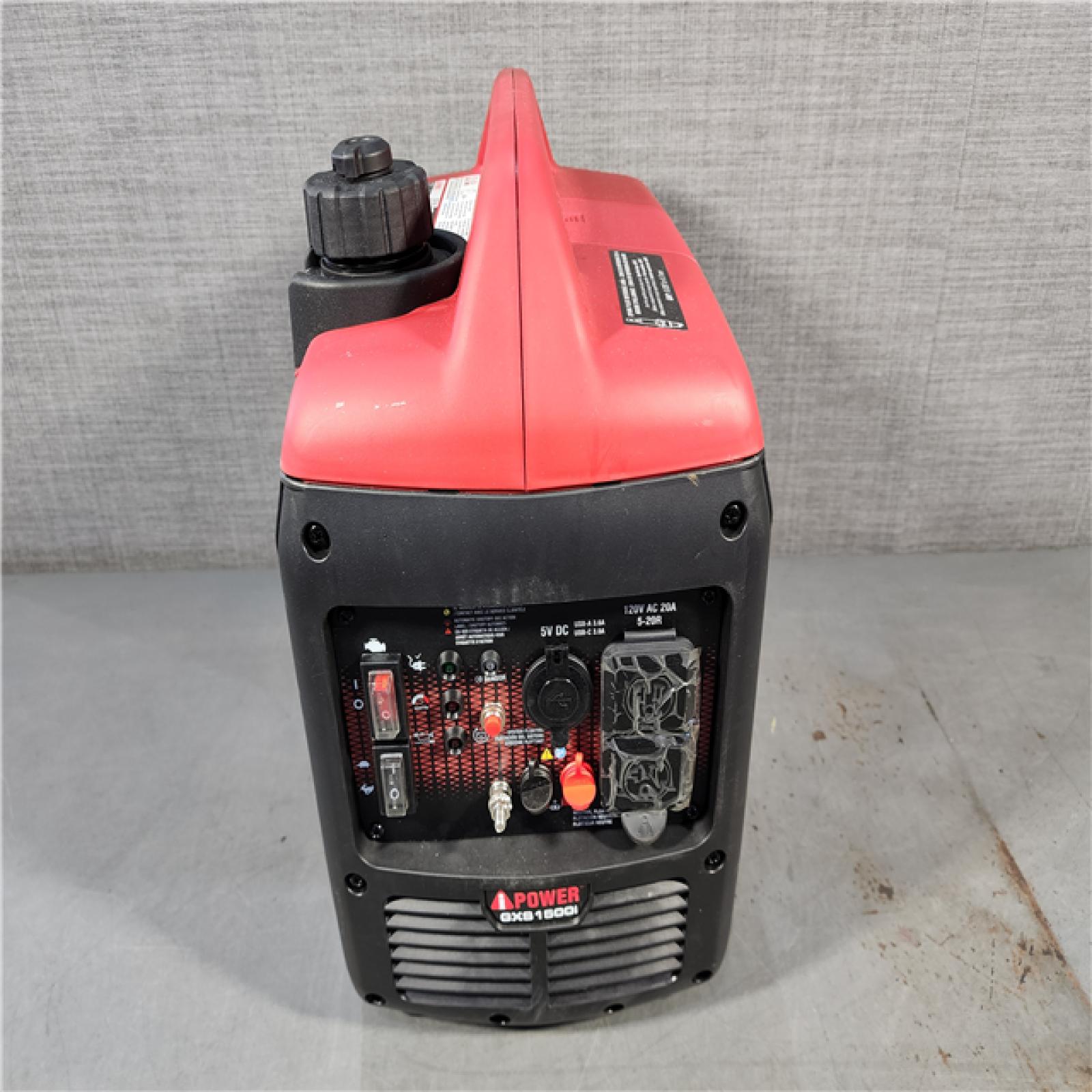 HOUSTON LOCATION - AS-IS 1500-Watt Recoil Start Gasoline Powered Ultra-Light Inverter Generator with 60cc OHV Engine and CO Sensor Shutdown