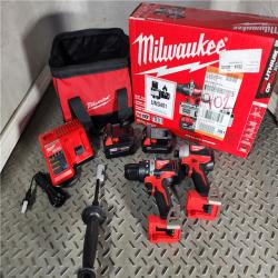 HOUSTON LOCATION - AS-IS (APPEARS LIKE NEW) M18 18V Lithium-Ion Brushless Cordless Hammer Drill/Impact Combo Kit (2-Tool) with 2 Batteries, Charger and Bag