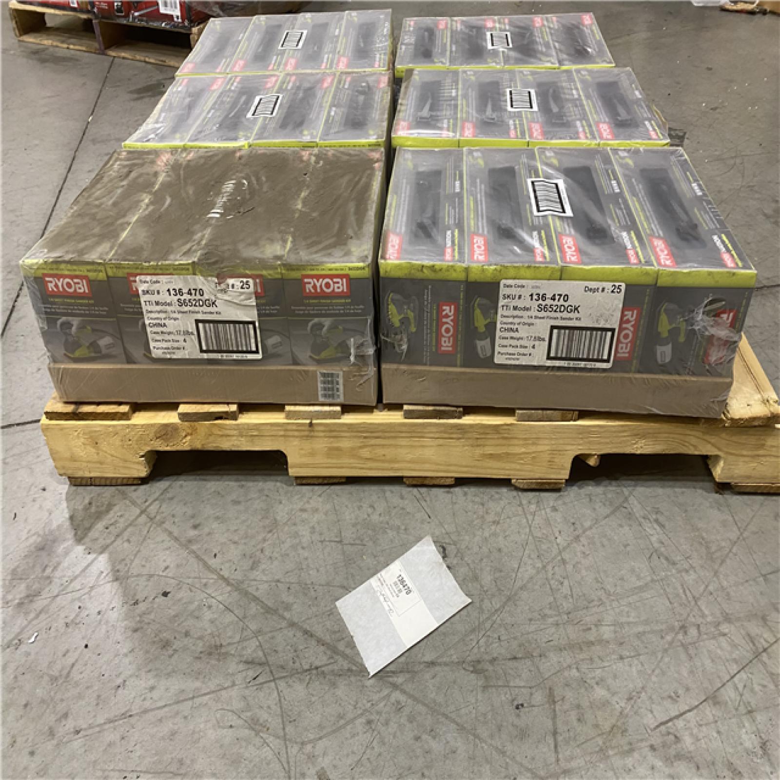 DALLAS LOCATION - RYOBI 2 Amp Corded 1/4 Sheet Sander - (24 UNITS)