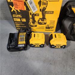 HOUSTON LOCATION - AS-IS DEWALT 20V MAX XR Hammer Drill and ATOMIC Impact Driver 2 Tool Cordless Combo Kit with (2) 4.0Ah Batteries, Charger, and Bag