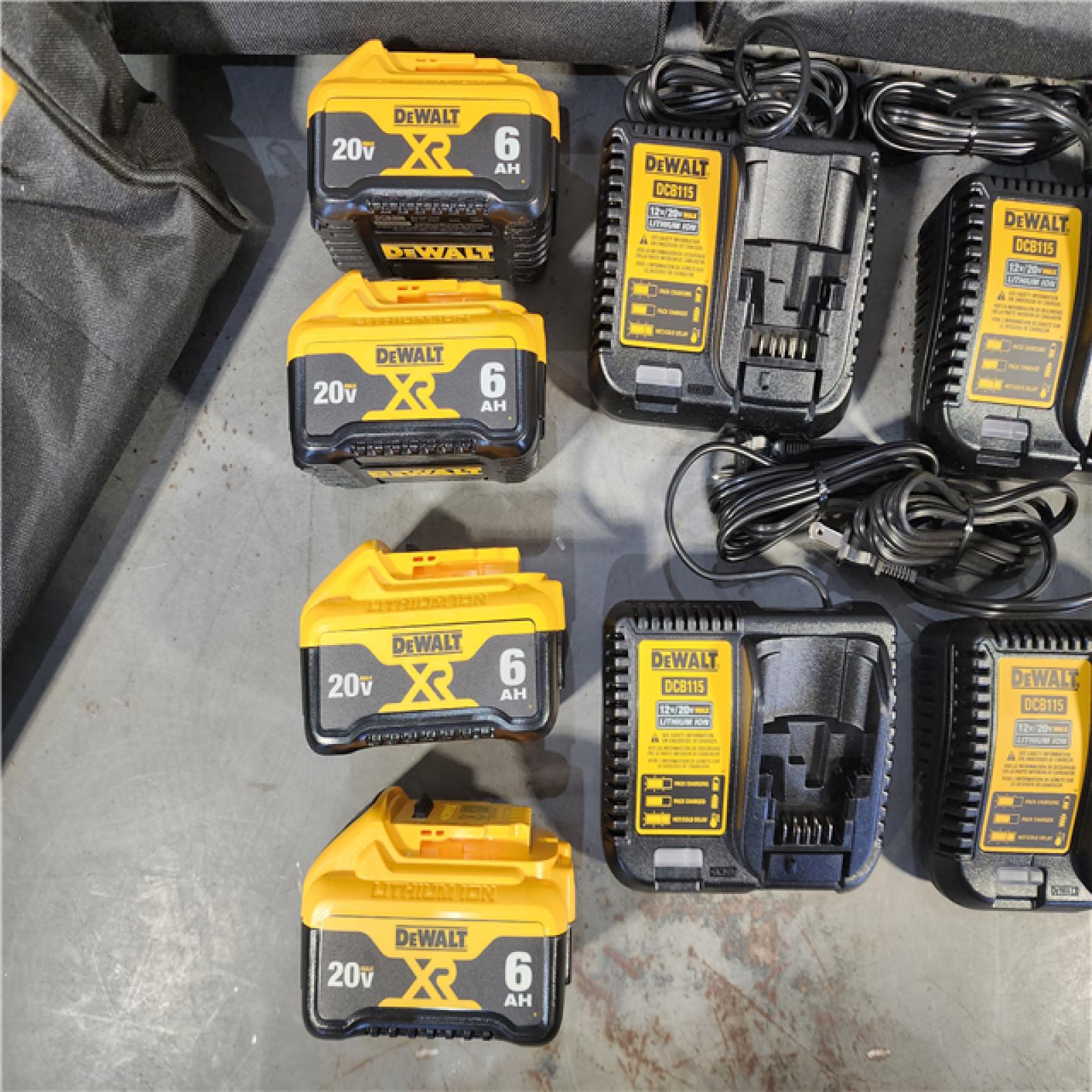 HOUSTON LOCATION - AS-IS (APPEARS LIKE NEW) (4) Dewalt-DCB246CK 20V MAX* Lithium Ion Starter Kit