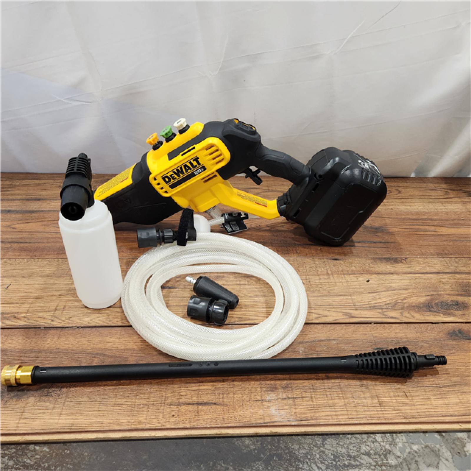 AS-IS DEWALT 20V MAX 550 PSI 1.0 GPM Cold Water Cordless Battery Power Cleaner with 4 Nozzles (Tool Only)