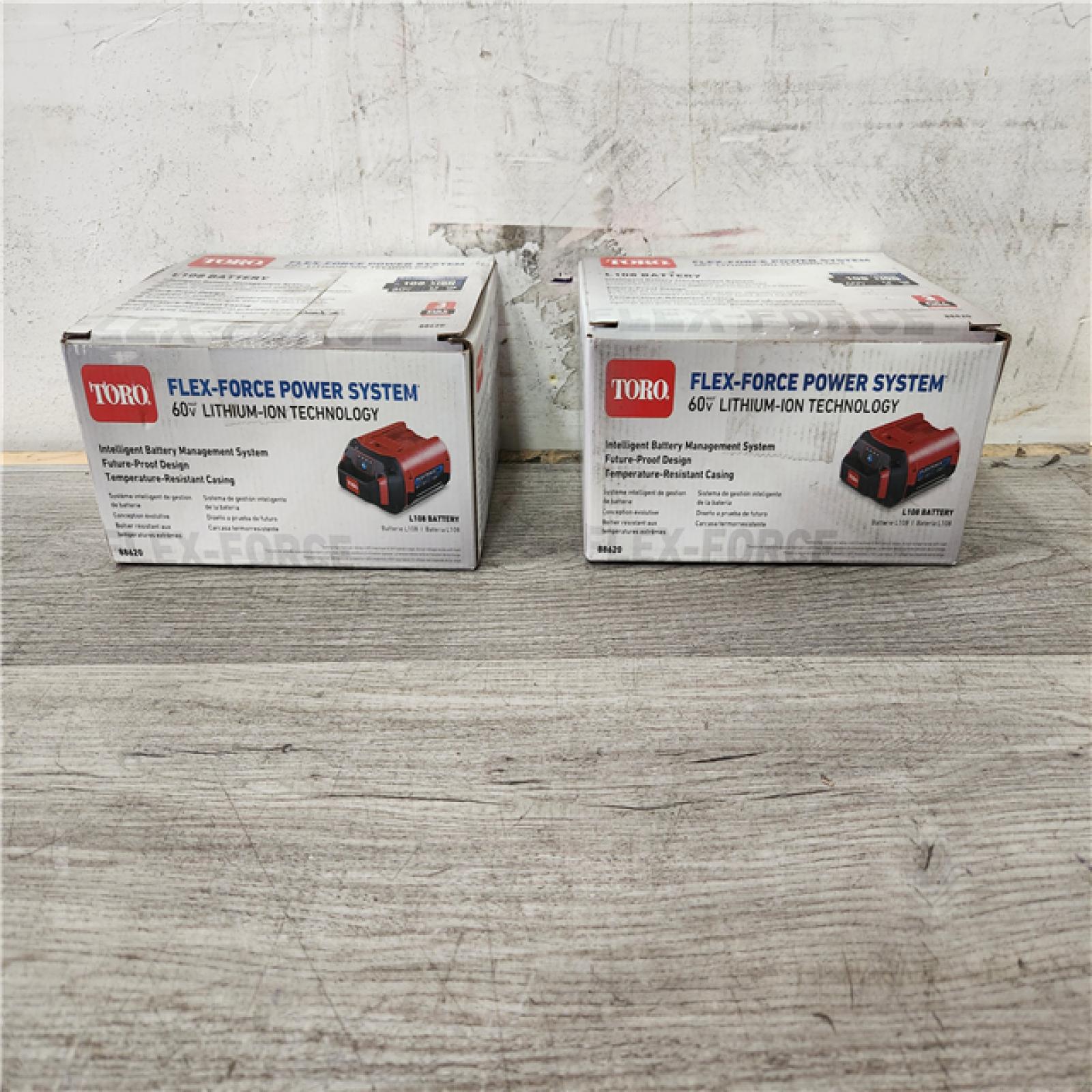 Phoenix Location NEW Toro 60V MAX* Flex-Force 2.5Ah Lithium-Ion Battery (2 Pack)