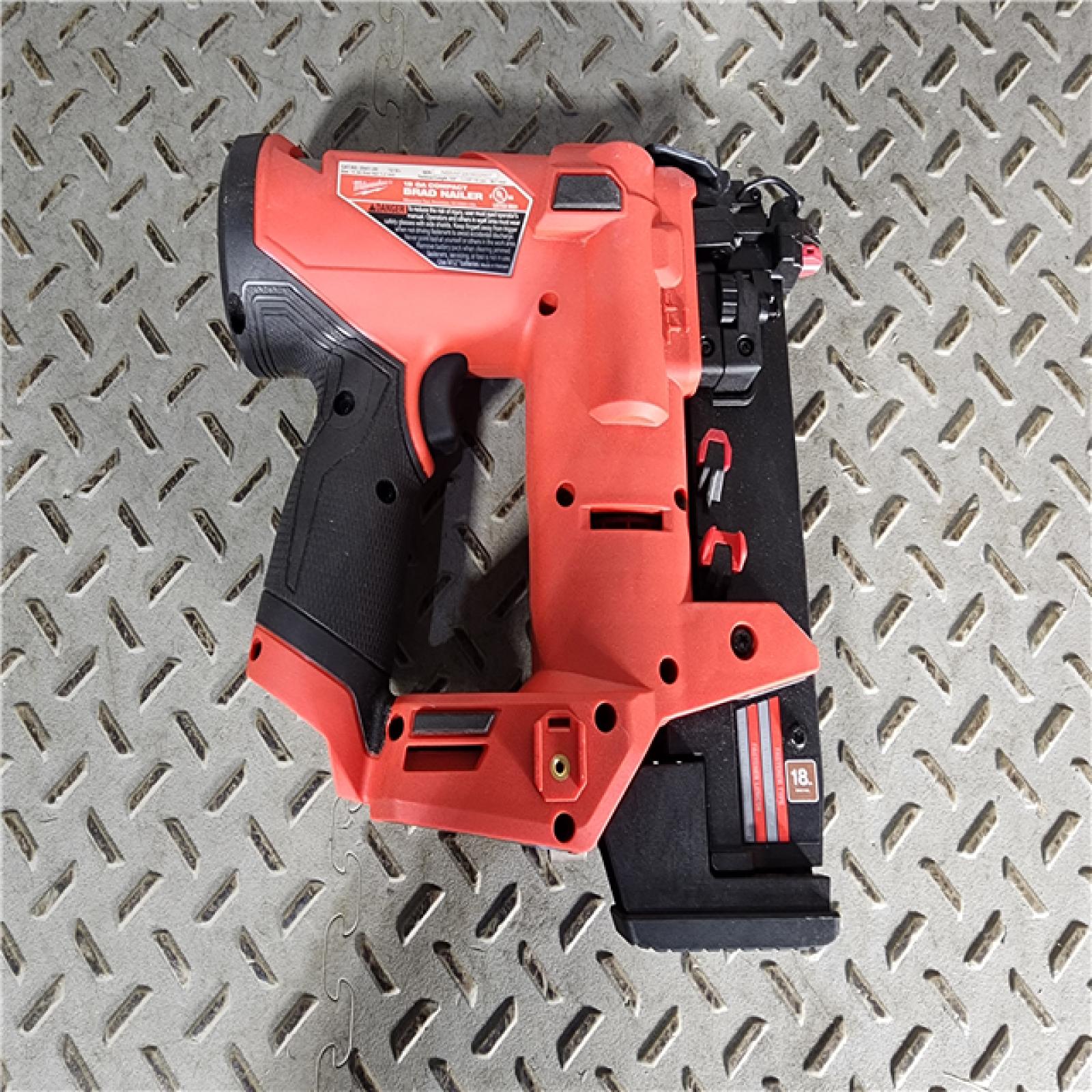 HOUSTON LOCATION - AS-IS M12 FUEL 12-Volt Lithium-Ion Brushless Cordless 18-Guage Compact Brad Nailer (Tool Only)