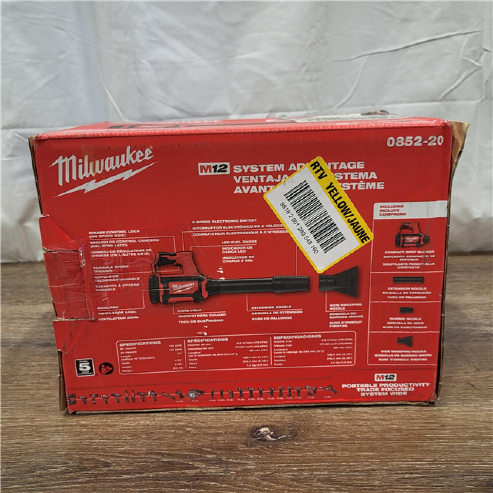 AS-IS Milwaukee Cordless Compact Spot Blower (Tool-Only)