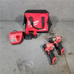 HOUSTON LOCATION - AS-IS (APPEARS LIKE NEW) Milwaukee 3497-22 12V Brushless Hammer Drill and Impact Driver Combo Kit