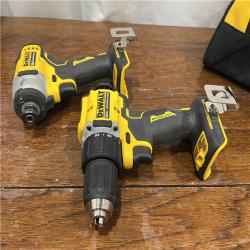 AS-ISDewalt DCK225D2 20V MAX ATOMIC Brushless Compact Lithium-Ion 1/2 in. Cordless Drill Driver and 1/4 in. Impact Driver Combo Kit with 2 Batteries 2 Ah