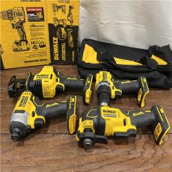 AS-ISDeWalt 20V MAX ATOMIC Cordless Brushless 4 Tool Combo Kit