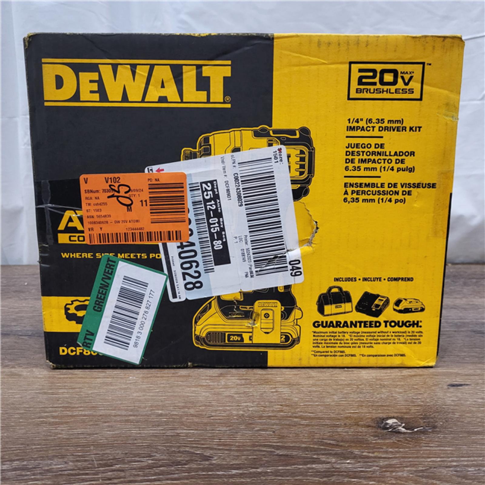 AS-IS DEWALT ATOMIC 20V MAX* Brushless Cordless Compact 1/4 in. Impact Driver Kit