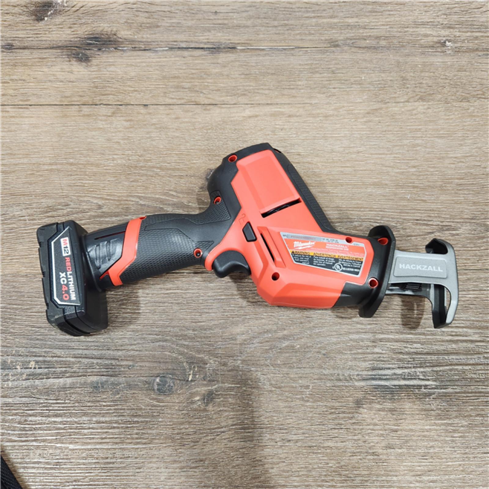 AS-IS Milwaukee M12 FUEL 12-Volt Lithium-Ion Brushless Cordless HACKZALL Reciprocating Saw Kit W/ Free M12 2.0Ah Compact Battery