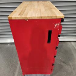 AS-IS Husky Heavy Duty Welded 18-Gauge Steel 5-Drawer Garage Base Cabinet - (Red)