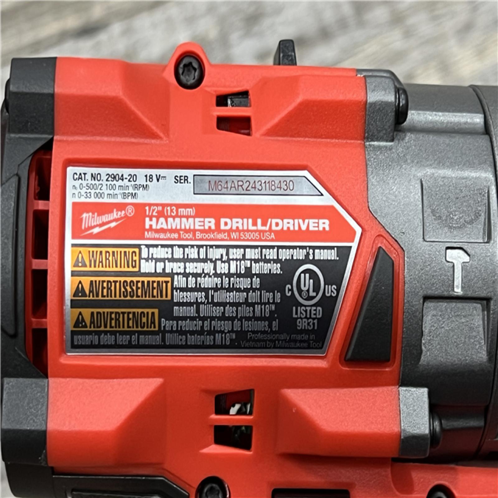 AS-IS Milwaukee M18 FUEL 18V Lithium-Ion Brushless Cordless Hammer Drill and Impact Driver Combo Kit (2-Tool) with 2 Batteries