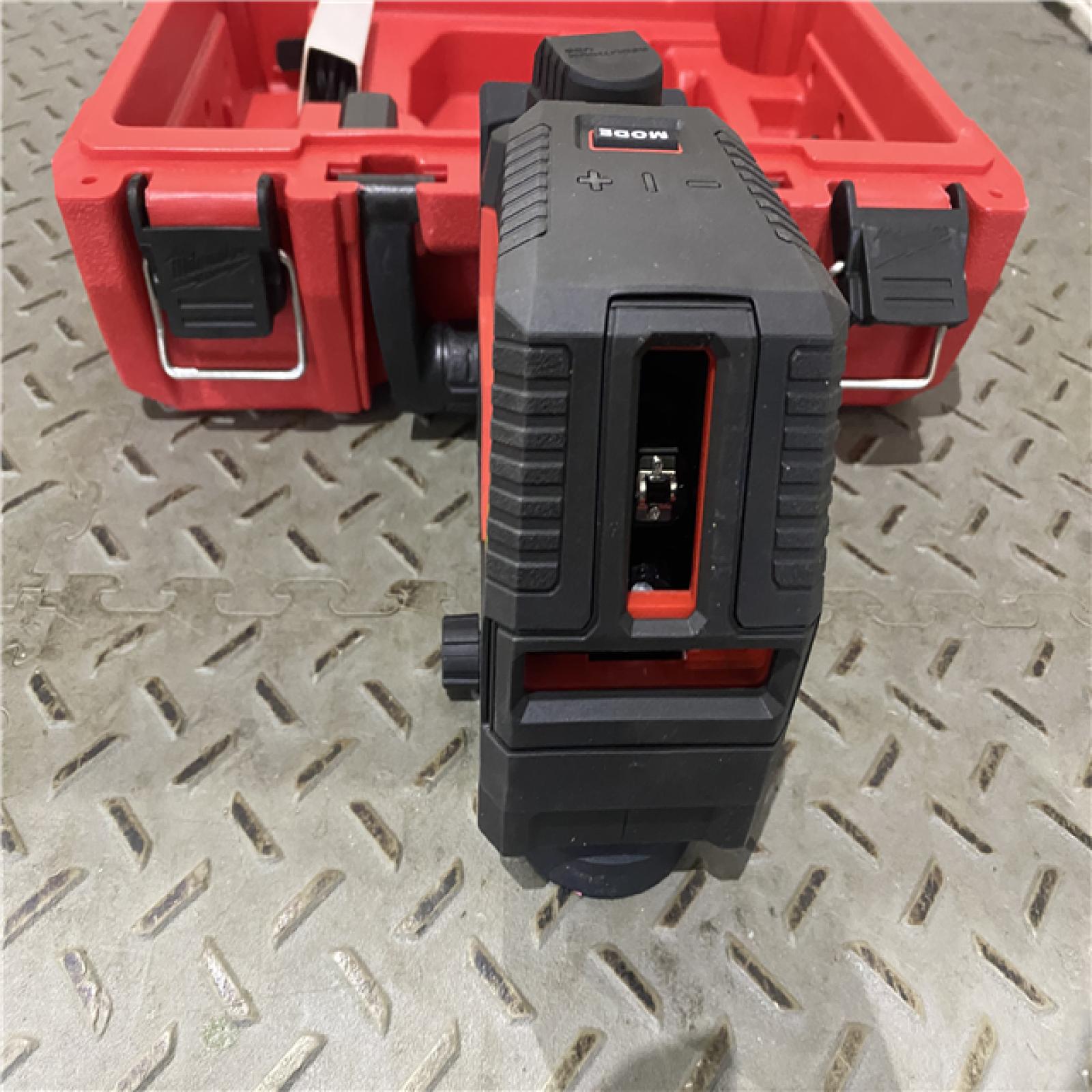 Houston location AS-IS Milwaukee 3521-21 4V Lithium-Ion Cordless USB Rechargeable Green Beam Cross Line Laser