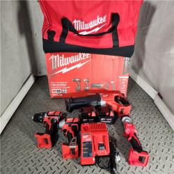 HOUSTON LOCATION - AS-IS (APPEARS LIKE NEW) M18 18V Lithium-Ion Cordless Combo Tool Kit with Two 3.0Ah Batteries, 1-Charger, 1-Tool Bag (4-Tool)