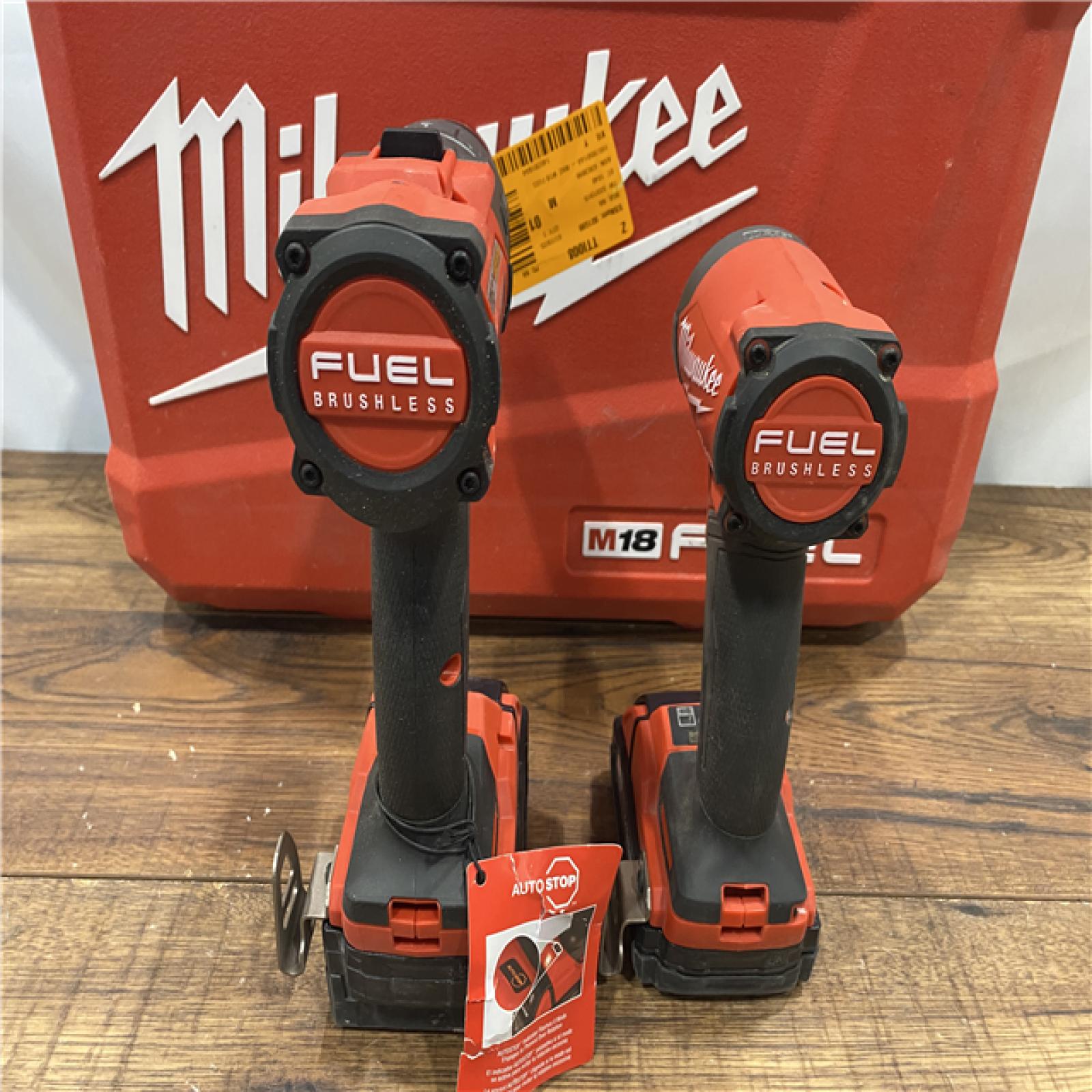 AS IS Milwaukee M18 FUEL 18V Lithium-Ion Brushless Cordless Hammer Drill and Impact Driver Combo Kit (2-Tool) with 2 Batteries