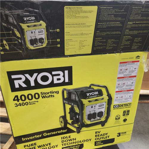 Dallas Location - As-Is Ryobi 4000-Watt Inverter Generator