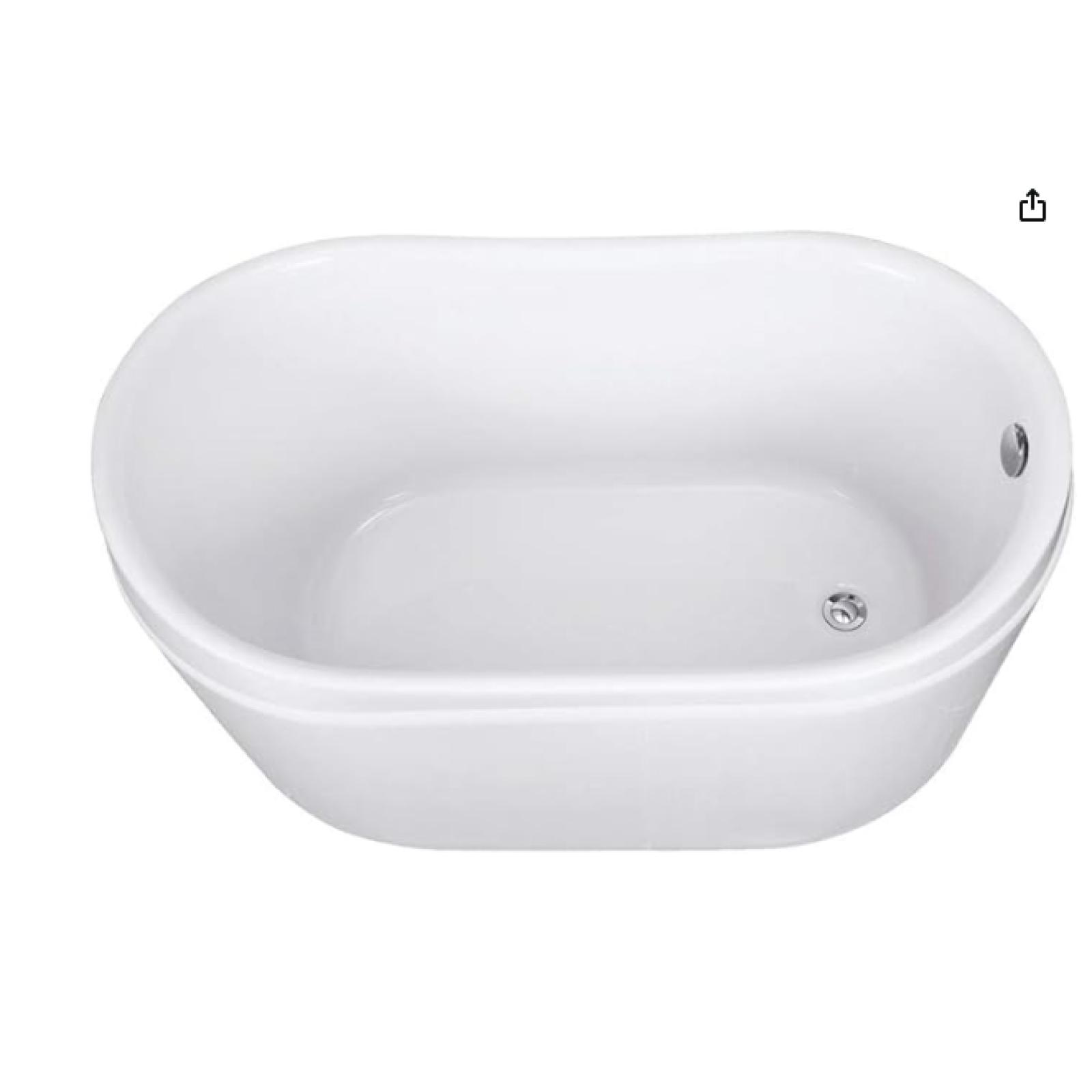 DALLAS LOCATION - Kingston Brass VTRS522928 Aqua Eden Freestanding Tub, White