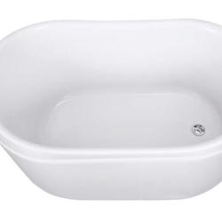 DALLAS LOCATION - Kingston Brass VTRS522928 Aqua Eden Freestanding Tub, White