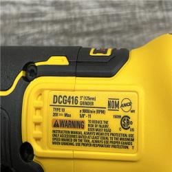 AS-IS DEWALT 20V MAX Cordless Brushless 4.5 - 5 in. Paddle Switch Angle Grinder with FLEXVOLT ADVANTAGE (Tool Only)