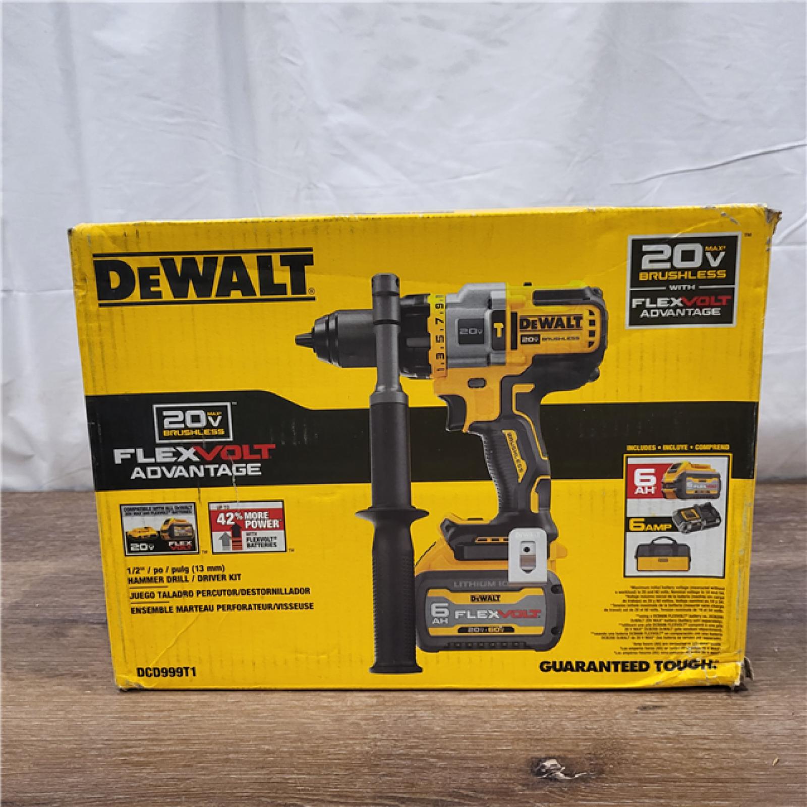 AS-IS Dewalt FLEXVOLT 20 Volt 1/2 in. Brushless Cordless Hammer Drill/Driver Kit (Battery & Charger)