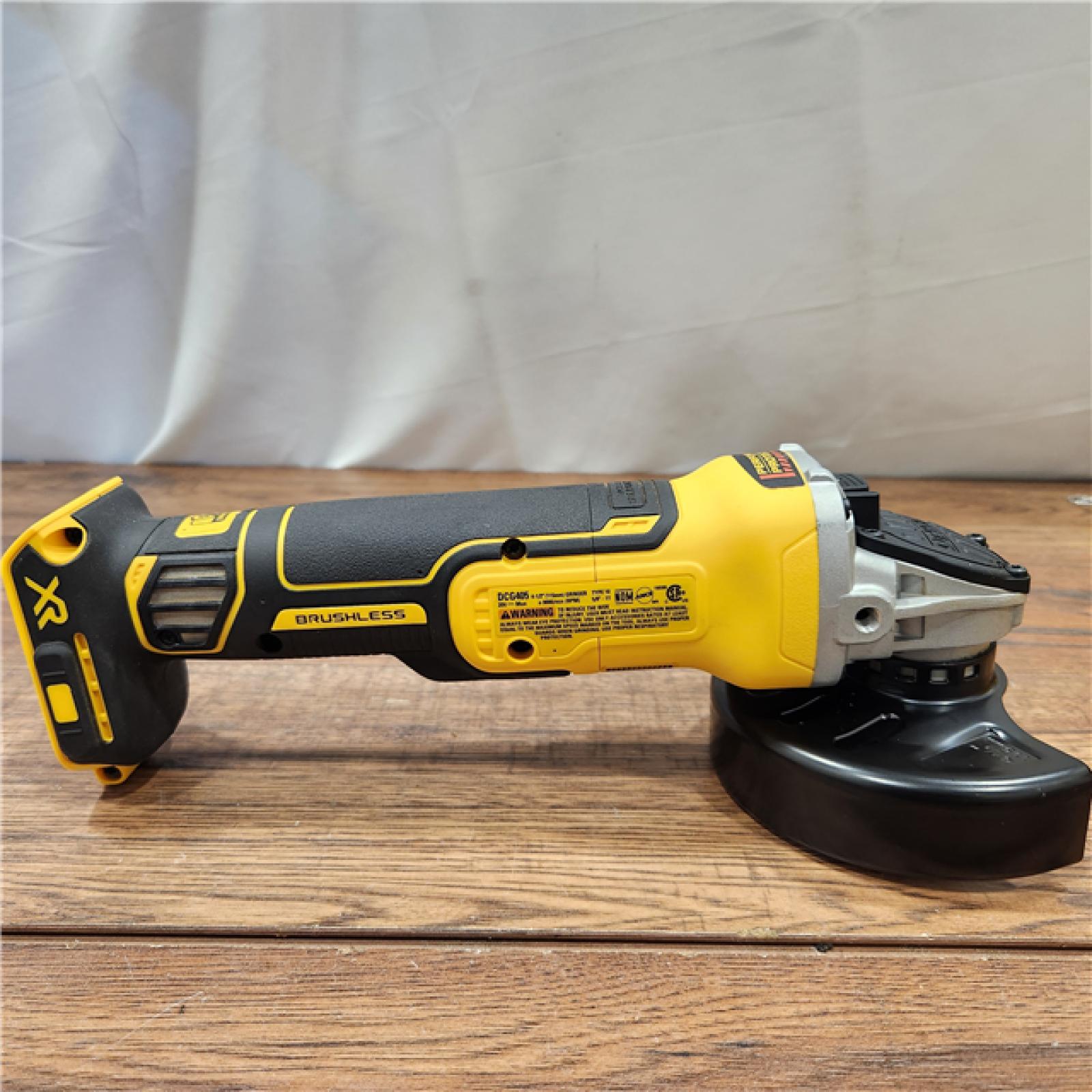 AS-IS DeWalt 20V MAX XR Cordless Brushless 4.5 in. Slide Switch Small Angle Grinder with Kickback Brake (Tool Only)