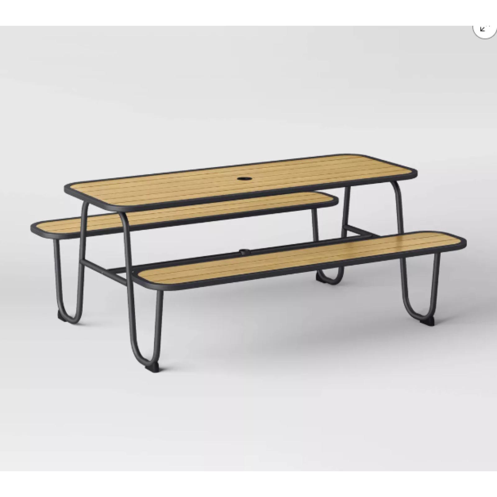 DALLAS LOCATION - Picnic Rectangle Table Black - Room Essentials PALLET -( 8 UNITS)