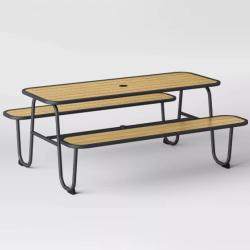 DALLAS LOCATION - Picnic Rectangle Table Black - Room Essentials PALLET -( 8 UNITS)