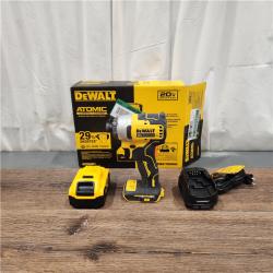 AS IS DEWALT ATOMIC 20V MAX Lithium-Ion Cordless 1/4 in. Brushless Impact Driver Kit, 5 Ah Battery, Charger, and Bag