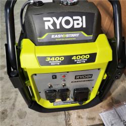 Houston location AS-IS RYOBI 4000-Watt Recoil Start Gasoline Powered Digital Inverter Generator with CO Shutdown