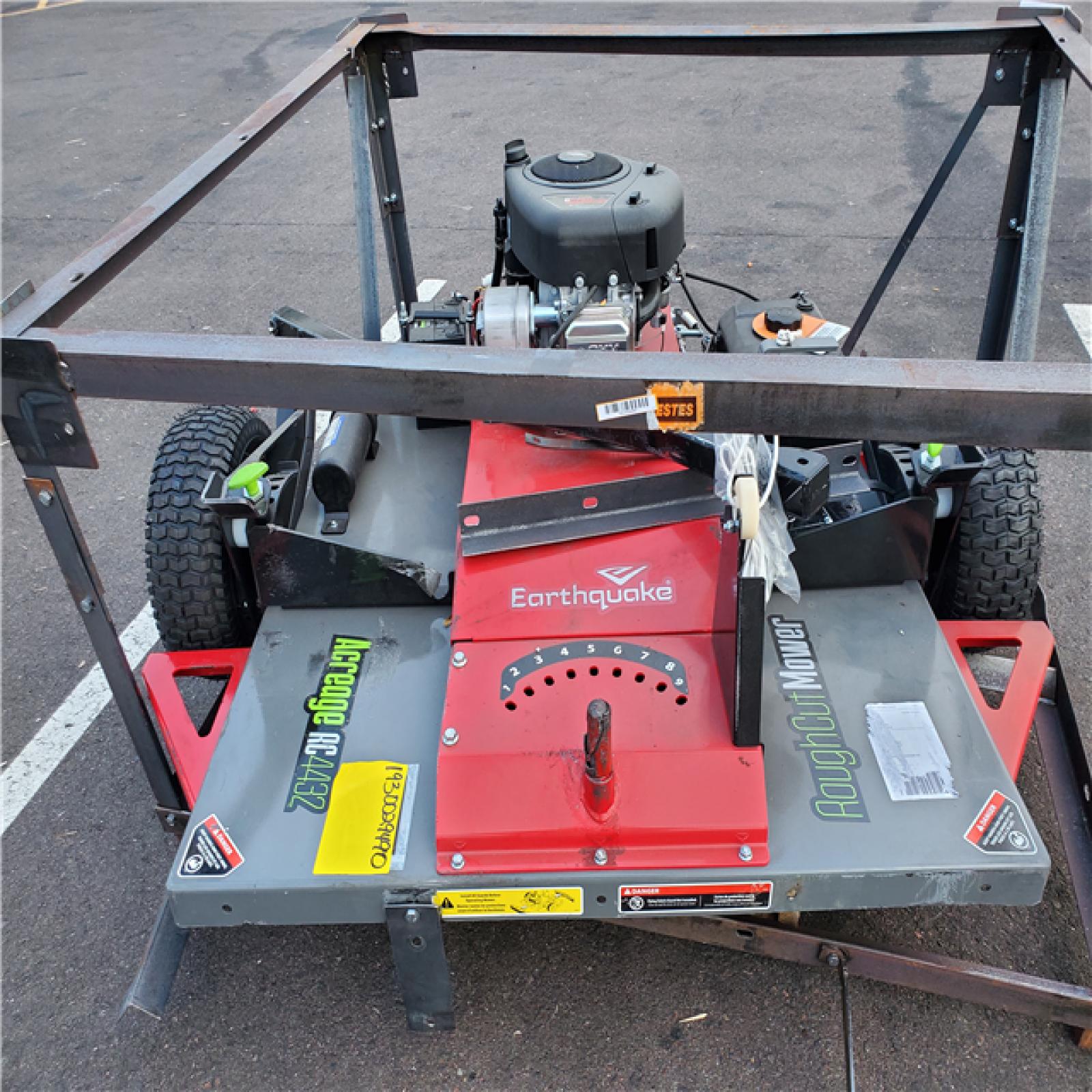 Phoenix Location Good Condition Earthquake 500 cc Briggs & Stratton Acreage Tow-Behind Rough Cut Mower with 44 in. Steel Cutting Deck and Tool-Less Offset Tow Bar