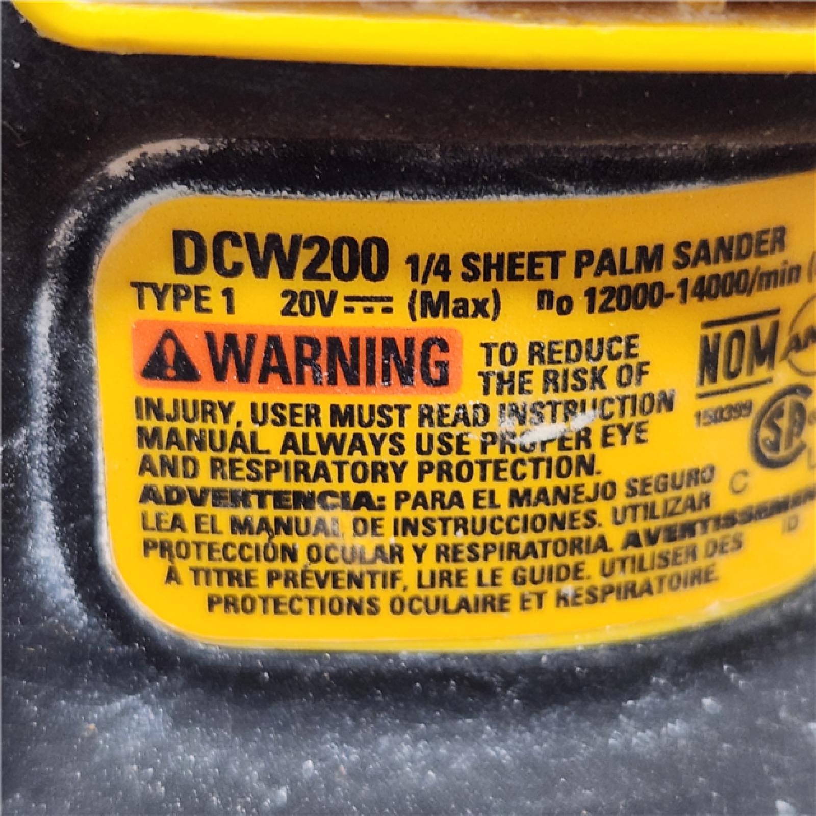 AS-IS Dewalt 20-Volt MAX Cordless Brushless 1/4 Sheet Sander (Tool-Only)