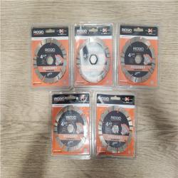 Phoenix Location NEW Sealed RIDGID 4-1/2 in. Masonry Cutting Segmented Rim Diamond Blade(5 Packs)