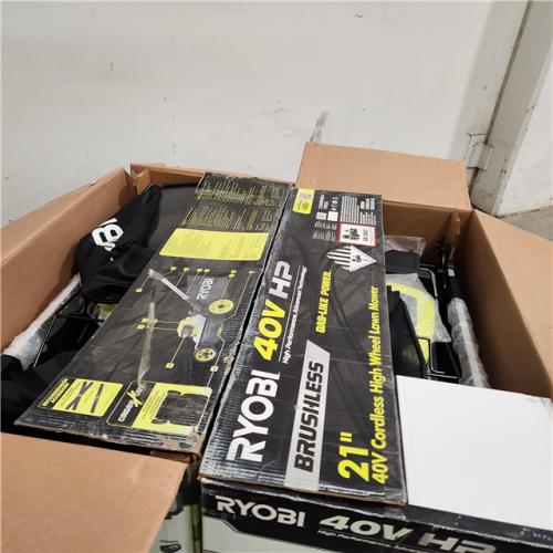 Dallas Location - As-Is RYOBI 40V HP Brushless 21 in. Self-Propelled Mower - (2) 6.0 Ah Batteries & Charger-Appears Like New Condition(Lot Of 2)